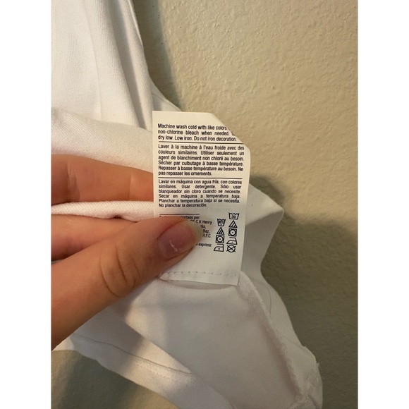 Champion | Baylor University Cropped V-Notch Racerback Tank Top (White) - Picture 3 of 8